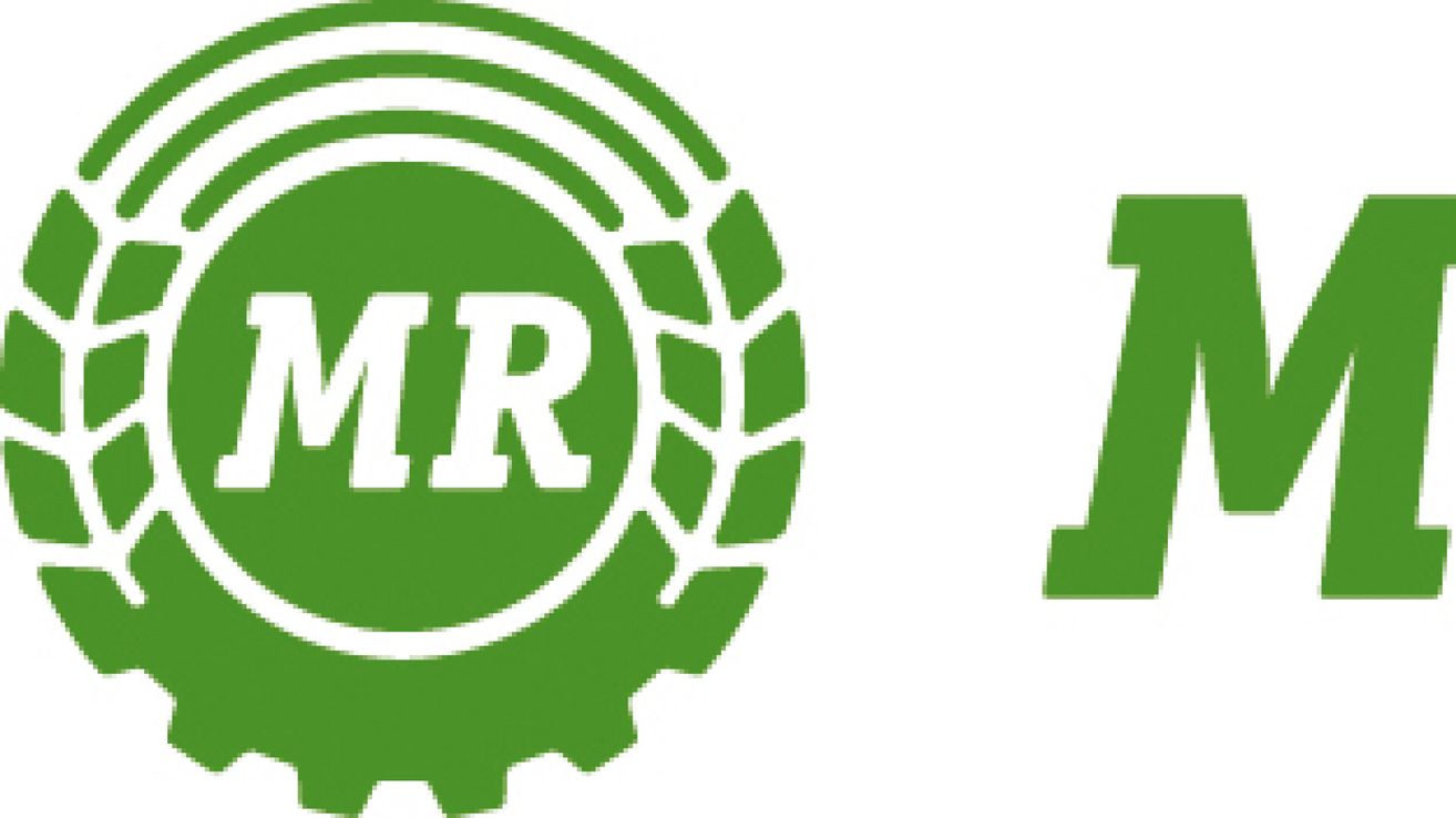 Ein grünes kreisförmiges Logo mit Zahnraddesign und den weißen Buchstaben 'MR' in der Mitte, vor weißem Hintergrund.