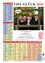 Das Bild zeigt einen Kalender für das Jahr 2026 mit einem Gruppenfoto von vier Männern. Unten steht eine Liste mit Namen und Daten für jeden Monat, zusammen mit den entsprechenden Heiligentagen und Feiertagen. Der Kalender enthält eine Herzform mit dem Jahr 2026.