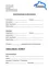Das Bild zeigt ein Formular zur Essensanmeldung in einem Seniorenheim. Es enthält Felder für Familienname, Vorname, Geburtsdatum, Adresse, Telefonnummer und Details zum Essensempfänger. Die Kontaktdaten des Seniorenheims sind ebenfalls angegeben.