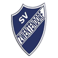 Ein blaues Schildlogo mit weißem Text, der 'SV ZWENTENDOR' in fetter, serifenloser Schrift liest. Das Schild hat einen weißen Rand.