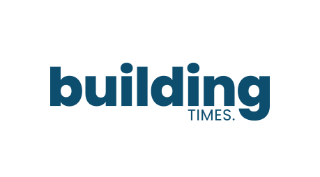 Das Building Times Logo zeigt das Wort 'Building' in Blau auf schwarzem Hintergrund, mit 'TIMES' darunter in kleinerem Blau.