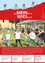 Plakat für eine Gemeinschaftsveranstaltung in Wies, das eine Gruppe von Kindern und Erwachsenen zeigt, die bunte Bänder halten und an einem sonnigen Tag zusammen tanzen. Der Text auf Deutsch lautet 'ge MEIN sam WIES uell'.