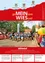 Plakat zum 25. Jubiläum des WELSCHI-SPARFROH-Marathons in Wiesbaden. Läufer nehmen an einem Marathonlauf teil, mit Zuschauern an der Seite, und einem Gebäude mit Bäumen im Hintergrund. Die Veranstaltung fand am 31. August 2022 statt.