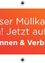 Orangefarbener Banner mit weißem Text lautet 'Unser Müllkalender! Jetzt auf CL Scannen & Verbinden.' Es ist eine Werbung für einen Dienst.