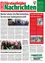 Newspaper headline reads 'Murska Sobota: A new partnership for a new city!' Article discusses a new initiative to start partnerships with Murska Sobota. A delegation from Murska Sobota visited the city of Fürstenfeld to discuss potential collaborations. Article includes images of the delegations and a photo of a building.