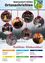 Ein Plakat mit Fotos verschiedener Personen in Winterkleidung, einige lächeln und halten Tassen, andere posieren um einen Tisch mit Essen. Ein Bildunterschrift 'Frohe Weihnachten!' oder 'Frohliche Weihnachten!' in Deutsch. Abschnitte mit 'Aus der Gemeinde', 'Service' und 'Sportliches' deuten auf Gemeinschaftsveranstaltungen, Dienstleistungen und sportliche Aktivitäten hin.