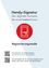 Eine Anzeige für Handy-Signatur, einen digitalen Unterschriftendienst. Es hebt die Aktivierung, einen QR-Code und eine Website für weitere Informationen hervor.
