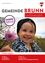 Ein lächelndes Mädchen hält draußen eine lila Blume. Der Text 'GEMEINDE BRUNN informiiert' und ein Logo sind über ihr. Der Text 'DANKE Allen Müttern einen schönen 11. Mai!' wird ebenfalls angezeigt.