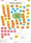 Das Diagramm zeigt ein Landschaftsparkprojekt und hebt wichtige Elemente wie Sportplätze, einen Tennisplatz und einen Stadtgarten hervor. Es zeigt auch die Integration von Natur, Wegen und Wegen für Kinder. Der Park umfasst Elemente wie einen Taxistand, Toiletten und einen Bereich für Kunst und Kultur.
