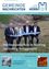 Titelseite einer Zeitschrift namens Nachrichten Horn mit vier Männern, die ein Band halten. Sie stehen auf einem Grasfeld mit einem Hintergrund einer Wasserkontrollstruktur. Der Text auf dem Cover lautet Hochwasserschutz in Modring rechtzeitig fertiggestellt.