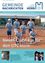 Das Bild zeigt eine Gruppe junger Tennisspieler auf einem Tennisplatz. Eine Überschrift lautet 'Neues Clubhaus für utc Horn'. Darunter befinden sich zwei Bilder eines Festivals und eines Theaters.