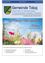 Gemeindenachrichten vom 1./2.2024, April 2024, Tobaj, Punitz, Dt. Tschantschendorf, Kr. Tschantschendorf, Hasendorf, Tudersdorf. Blumen kündigen den Frühling an. Informationen zu Gemeindestraßen, Gemeinderatssitzungen, Firmenansiedelung, Wohnungsbau, kanonischer Visitation, Veranstaltungskalender 2024.