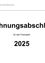 Ein Dokument für Bad Schallerbach mit dem Titel 'Rechnungsabschluss' für das Finanzjahr 2025, mit einem Logo in der oberen linken Ecke.