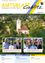 Ein Magazincover zeigt ein Bild eines Dorfes mit einem Kirchturm. Es enthält ein Gruppenfoto von vier Personen und den Text 'Ausgabe 3/2025'. Es gibt zwei kleinere Bilder, die verschiedene Gruppen von Personen mit Bildunterschriften zeigen.