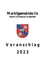 Das Bild zeigt ein Logo für den Gemeinderat von Ilz, Hartberg-Fürstenfeld, einschließlich eines Wappenschildes mit Blumen und dem Jahr 2023.
