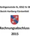 Ein weißer Hintergrund mit schwarzem Text. Die Worte 'Marktgemeinde Ilz, 8262 Ilz 58' sind oben geschrieben. Darunter steht 'Bezirk Hartberg-Furstenfeld'. Darunter ist ein Wappen abgebildet. Darunter stehen die Worte 'Rechnungsabschluss 2015'.