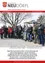 Die März-Ausgabe 2026 des Schweizer Gemeinde-Newsletters aus Zollikofen zeigt eine Gruppe von Menschen, die warm gekleidet sind, neben einem Traktor stehen. Sie lächeln und halten Getränke in den Händen, während sie für ein Foto posieren. Die Schlagzeile lautet 'Saueres Neudörfl'.