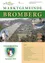 Titelseite der Gemeindezeitung für Bromberg. Sie zeigt eine kleine Kirche, ein Dorf und Schilder, die auf Abschnitte wie 'Vorwort des Bürgermeisters' hinweisen. Das Layout enthält eine Einlage eines Dorfplatzes.
