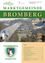 Titelseite der Gemeindezeitung für Bromberg. Sie zeigt eine kleine Kirche, ein Dorf und Schilder, die auf Abschnitte wie 'Vorwort des Bürgermeisters' hinweisen. Das Layout enthält eine Einlage eines Dorfplatzes.