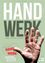 Das Cover einer Zeitschrift zeigt eine Hand mit dem Titel 'HANDWERK'. Es hebt Fehring, Kapfenstein und Unterlamm hervor. Unten umgibt ein Herz den Text 'HAND AM WERK'.