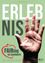 Eine Hand mit gespreizten Fingern auf grünem Hintergrund, mit 'ERLEB NIS' in großen weißen Buchstaben und einem FAIRing-Logo unten links.