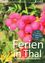 Ein lebendiges Bild mit leuchtend rosa Blumen und grünen Blättern. Es ist ein Werbeposter mit dem Text 'Ferien in Thal' und den Daten '11. Juli bis 13. September 2020'.