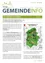 Das Bild zeigt eine Ankündigung zur Genehmigung eines örtlichen Entwicklungskonzepts und eines Flächennutzungsplans für eine Gemeinde, wirksam seit dem 18. Februar 2017. Die Ankündigung beinhaltet eine Karte mit den geplanten Gebieten.