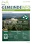 Gemeindeinfo-Plakat bewirbt ein Sommerfestival in Eggenberg mit Shuttlebussen, Bühne, Volksmusik und lateinamerikanischen Rhythmen. Das Event ist am 14. Juli 2018. Details zu Shuttlezeiten und Treffpunkten sind angegeben.