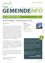 Das Bild zeigt einen Informationsflyer einer Gemeinde mit dem Titel 'Die Gemeinde Informiert'. Er informiert über die Einführung einer digitalen Initiative in Thal, die schnelle Internetdienste anbietet. Kontaktinformationen für Datenzuhause GmbH werden angegeben, einschließlich Adresse, Telefonnummer und E-Mail. Es wird auch die Möglichkeit zur Selbstinstallation des Dienstes angeboten und es wird auf die Verfügbarkeit weiterer Details per E-Mail oder Telefon hingewiesen.