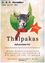 Ein Plakat für den Thalpakas Adventmarkt zeigt einen Alpaka mit rotem Schal. Es beinhaltet eine Alpaka-Modenschau, Weihnachtsbaumverkauf und Ausflüge. Ein Stern markiert neue Kollektion.