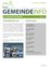 Das Bild zeigt einen deutschen Gemeindeinformationsflyer für das Jahr 2022. Es enthält einen Gemeindekalender und einen Zeitplan für die Sammlung von Bioabfällen und Metallverpackungen. Der Flyer bittet um Verständnis und dankt für die Zusammenarbeit.