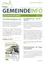 Ein Plakat für die Gemeindeinfo mit verschiedenen Programmen und Anzeigen. Es enthält Abschnitte über das Sommerprogramm der Gemeinde, die Gemeindezeitung und einen Aufruf zu Beiträgen. Es zeigt auch eine Werbung für einen COVID-19-Impfbus in Thal.