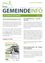 Ein Plakat für die Gemeindeinfo mit verschiedenen Programmen und Anzeigen. Es enthält Abschnitte über das Sommerprogramm der Gemeinde, die Gemeindezeitung und einen Aufruf zu Beiträgen. Es zeigt auch eine Werbung für einen COVID-19-Impfbus in Thal.