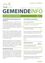 Ein Flyer mit zwei Abschnitten betitelt 'Gemeindeinfo' und 'Die Gemeinde informiert'. Der Flyer kündigt Förderungen für Regenwasserzisternen im Jahr 2025 und die Schließung des Gemeindeamts für Feiertage an.