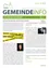 Das Bild zeigt eine Gemeindemitteilung mit dem Titel 'Gemeindeinfo'. Es hebt eine bevorstehende Veranstaltung hervor, das Fine Crime Festival 2024. Der Text stellt zwei Autoren vor, Thomas Raab und Bernhard Aichner, bekannt für ihre Krimiromane. Die Ankündigung enthält biografische Details der Autoren und ihrer literarischen Beiträge.