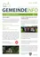 Gemeindeinfo-Flyer für Thalerleben mit Angaben zu Datum, Uhrzeit, Ort und Sprecher. Es enthält auch ein Foto einer Gruppe von Menschen.