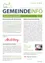 Gemeindeinfo-Flyer kündigt ein Gewinnspiel für Tickets für eine Alle Achtung-Veranstaltung an und gibt Details zur Teilnahme und Frist an. Es wird auch ein kostenloser Workshop für Senioren über die Smartphone-Nutzung angekündigt, mit Zeitplan und Kontaktdaten des Notars.