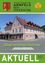 Werbeposter für ein Hotel in Arnfels, Österreich. Es zeigt ein Gebäude mit einem roten Dach, vielen Fenstern und einer einladenden Botschaft, die einen schönen Sommer wünscht.