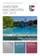 Das Bild zeigt ein Plakat für 'Nachrichten Mai 2024' mit einem großen Schwimmbad, einem blauen Wasserrutsche und üppiger Vegetation. Darunter werden drei Themen hervorgehoben: EU-Wahl am 9. Juni 2024, eine Gemeindesoftware namens 'Georg' und Erste-Hilfe-Defibrillatoren. Der untere Bereich ist bunt mit Blumen.