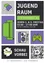 Plakat für Rumtreib-Veranstaltung in Steinabrück, jeden 1. und 3. Freitag, 15-17 Uhr im Kultursaal Keller. Beinhaltet Symbole für Tischtennis, Lautsprecher, Gamecontroller und QR-Code.
