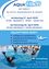 Der Flyer zeigt eine Gruppe von Menschen, die Wassergymnastik in einem Pool mit Musik und positiver Atmosphäre machen. Der Zeitplan ist für den 27. und 28. April 2026.