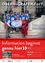 Eine Gruppe von Radfahrern in blauen Trikots steht auf einer Treppe und hält ein Banner mit 'Herzkinder Charity Paris 2026'. Eine Frau in einem roten Kleid steht neben ihnen. Der Text lautet 'Information beginnt genau hier'. Ein Foto einer Stadt ist unten.