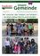Eine Collage von Bildern mit Kindern, einer Frau und einem Mann. Das obere Bild zeigt eine Gruppe von Kindern, die auf einer Bank sitzen, mit einer Frau, die hinter ihnen steht. Das untere Bild zeigt einen Mann mit einer Gruppe von Kindern, die Tassen und Urkunden halten. Der Text lautet: 'Wir wünschen allen Schülern und Schülerinnen einen schönen Start ins neue Schuljahr!'