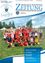 Titelbild eines Gemeinde-Newsletters mit einer Gruppe von Kindern und Erwachsenen, die auf einem Feld für ein Foto posieren. Der Text lautet 'Zusammenlegung 2027' und 'Sommer 2026'.