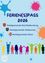 Plakat für Ferien(s)pass 2026 mit farbenfrohen Silhouetten von Kindern und Gemeindewappen.