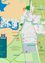 Eine Karte des Gebiets Neusiedler See-Seibendorf, die verschiedene Sehenswürdigkeiten zeigt, darunter eine Fahrradroute, einen Park und einen Strand. Die Karte enthält einen QR-Code für weitere Informationen.