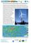 Eine Windturbine wird in einer Landschaft gezeigt, mit einer Karte der Windgeschwindigkeiten im Hintergrund. Die Karte zeigt verschiedene Orte mit unterschiedlichen Windgeschwindigkeiten.