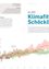Infografik zur Klimaauswirkungsbewertung für Regionen in Österreich, mit einem Diagramm der jährlichen mittleren Temperaturen und einer roten Linie, die einen Erwärmungstrend anzeigt.