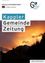 Ein Sonnenuntergang über einer bergigen Landschaft mit dem Text 'Kappler Gemeinde Zeitung' in einem blau-weißen Banner prominent angezeigt.
