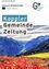 Ein landschaftliches Bild einer Bergkette mit klarem Himmel und einem Tal darunter. Der Text 'Kappler Gemeinde Zeitung' ist in fetten weißen Buchstaben prominent angezeigt.